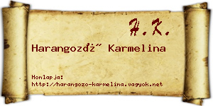 Harangozó Karmelina névjegykártya